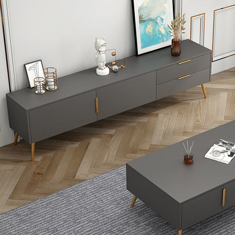 Faux Wood TV Console Contemporary TV Media Stand with Drawers Clearhalo 'furn' 'furn_tv_stands_entertainment_centers' 'Furniture' 'Living Room Furniture' 'TV Stands & Entertainment Centers' 'TV Stands & Media Storage Furniture' 'tv_stands_entertainment_centers' 6256301