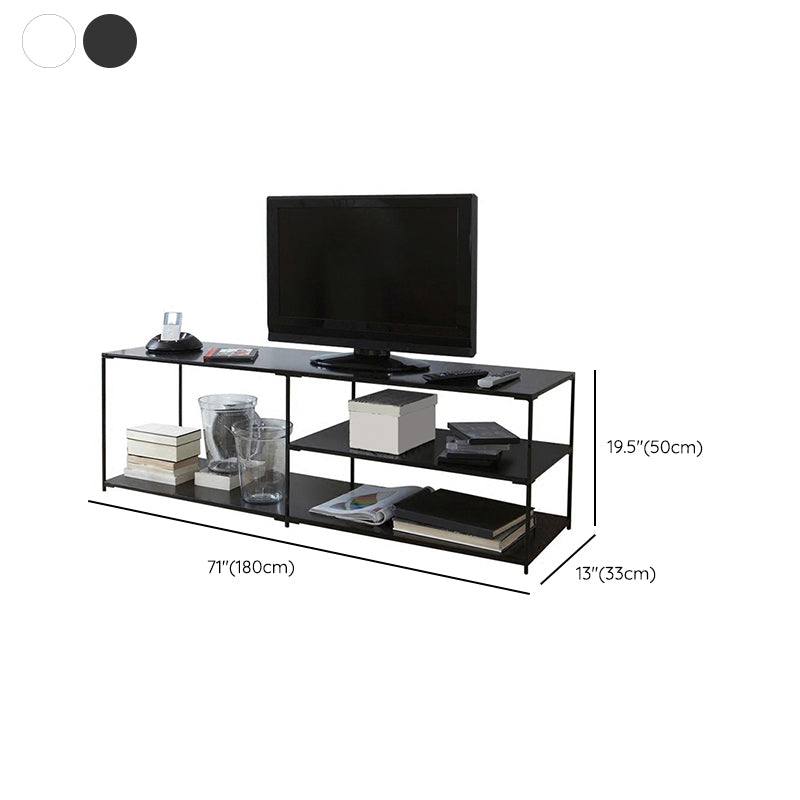 Industrial TV Media Stand Open Shelving TV Stand Console with Shelves Clearhalo 'furn' 'furn_tv_stands_entertainment_centers' 'Furniture' 'Living Room Furniture' 'TV Stands & Entertainment Centers' 'TV Stands & Media Storage Furniture' 'tv_stands_entertainment_centers' 6256348