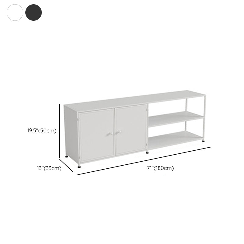Industrial TV Media Stand Open Shelving TV Stand Console with Shelves Clearhalo 'furn' 'furn_tv_stands_entertainment_centers' 'Furniture' 'Living Room Furniture' 'TV Stands & Entertainment Centers' 'TV Stands & Media Storage Furniture' 'tv_stands_entertainment_centers' 6256353