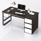 Modern Rectangular Office Desk Home Office Writing Desk with Drawers Black Clearhalo 'furn' 'furn_office_desk' 'Furniture' 'Office Desks' 'Office Furniture' 'office_desk' 6256390