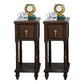 Traditional Nightstand Solid Wood Night Table for Living Room 9.8"L x 11.8"W x 23.6"H Nut-Brown 2 Piece Set Clearhalo 'Bedroom Furniture' 'furn' 'furn_night_stand' 'Furniture' 'night_stand' 'Nightstands' 6256396