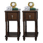 Traditional Nightstand Solid Wood Night Table for Living Room 11.8"L x 15"W x 23.5"H Nut-Brown 2 Piece Set Clearhalo 'Bedroom Furniture' 'furn' 'furn_night_stand' 'Furniture' 'night_stand' 'Nightstands' 6256398