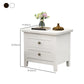 Traditional Nightstand Rubber Wood Night Table 2-drawers for Living Room