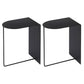 Iron Accent Table Nightstand Contemporary Bedside Cabinet ,19.7" Tall Black 2 Piece Set Clearhalo 'Bedroom Furniture' 'furn' 'furn_night_stand' 'Furniture' 'night_stand' 'Nightstands' 6256493