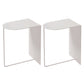Iron Accent Table Nightstand Contemporary Bedside Cabinet ,19.7" Tall White 2 Piece Set Clearhalo 'Bedroom Furniture' 'furn' 'furn_night_stand' 'Furniture' 'night_stand' 'Nightstands' 6256495