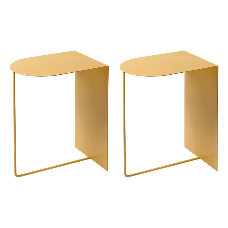 Iron Accent Table Nightstand Contemporary Bedside Cabinet ,19.7" Tall Yellow 2 Piece Set Clearhalo 'Bedroom Furniture' 'furn' 'furn_night_stand' 'Furniture' 'night_stand' 'Nightstands' 6256498
