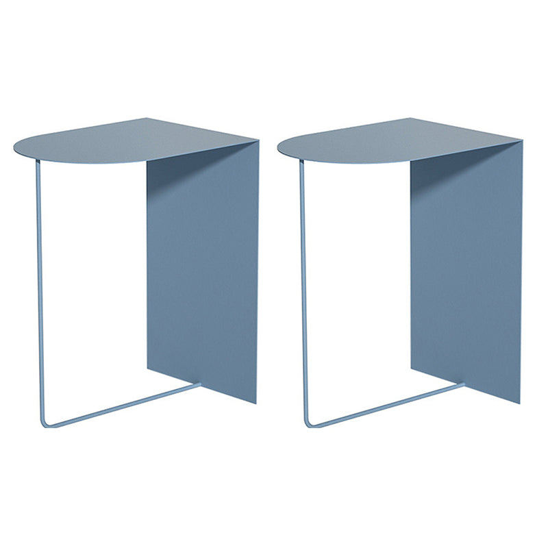 Iron Accent Table Nightstand Contemporary Bedside Cabinet ,19.7" Tall Blue 2 Piece Set Clearhalo 'Bedroom Furniture' 'furn' 'furn_night_stand' 'Furniture' 'night_stand' 'Nightstands' 6256499