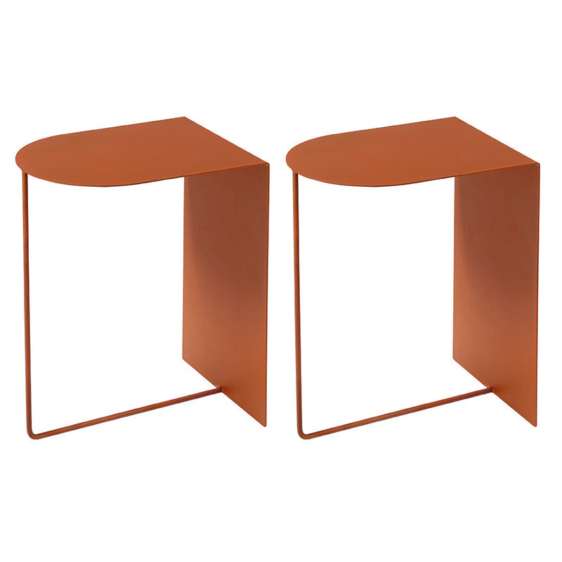 Iron Accent Table Nightstand Contemporary Bedside Cabinet ,19.7" Tall Orange 2 Piece Set Clearhalo 'Bedroom Furniture' 'furn' 'furn_night_stand' 'Furniture' 'night_stand' 'Nightstands' 6256501
