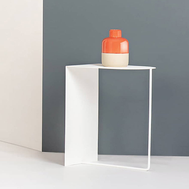 Iron Accent Table Nightstand Contemporary Bedside Cabinet ,19.7" Tall White 1 Piece Clearhalo 'Bedroom Furniture' 'furn' 'furn_night_stand' 'Furniture' 'night_stand' 'Nightstands' 6256503