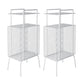 Contemporary Iron Nightstand Open Storage Night Table with 3 Shelves ,27.6" Tall