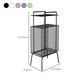 Contemporary Iron Nightstand Open Storage Night Table with 3 Shelves ,27.6" Tall
