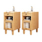 1 Drawer Contemporary Night Table 1 Door Nightstand with Legs ,21.7" Tall 10"L x 14"W x 22"H Natural 2 Piece Set Clearhalo 'Bedroom Furniture' 'furn' 'furn_night_stand' 'Furniture' 'night_stand' 'Nightstands' 6256559