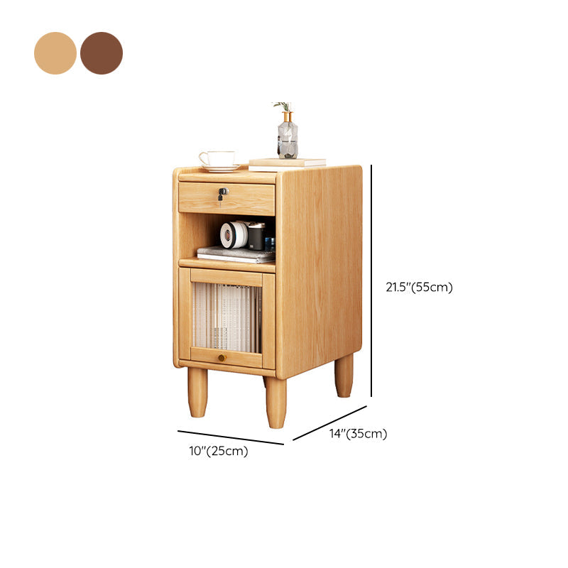 1 Drawer Contemporary Night Table 1 Door Nightstand with Legs ,21.7" Tall Clearhalo 'Bedroom Furniture' 'furn' 'furn_night_stand' 'Furniture' 'night_stand' 'Nightstands' 6256564