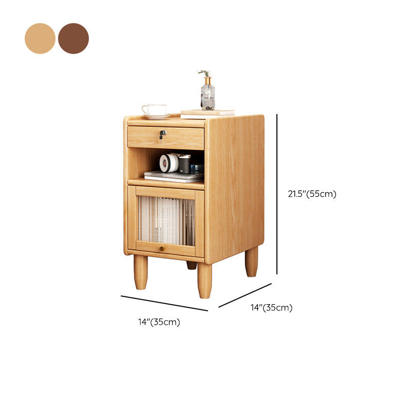1 Drawer Contemporary Night Table 1 Door Nightstand with Legs ,21.7" Tall Clearhalo 'Bedroom Furniture' 'furn' 'furn_night_stand' 'Furniture' 'night_stand' 'Nightstands' 6256566