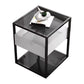 Open Storage Bed Nightstand Contemporary Bedside Cabinet with Drawer