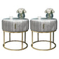 16"W X 20"H Modern Night Table Stone Accent Table Nightstand with 1-drawer Grey Round 2 Piece Set Clearhalo 'Bedroom Furniture' 'furn' 'furn_night_stand' 'Furniture' 'night_stand' 'Nightstands' 6256621