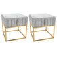 16"W X 20"H Modern Night Table Stone Accent Table Nightstand with 1-drawer Grey Cube 2 Piece Set Clearhalo 'Bedroom Furniture' 'furn' 'furn_night_stand' 'Furniture' 'night_stand' 'Nightstands' 6256627