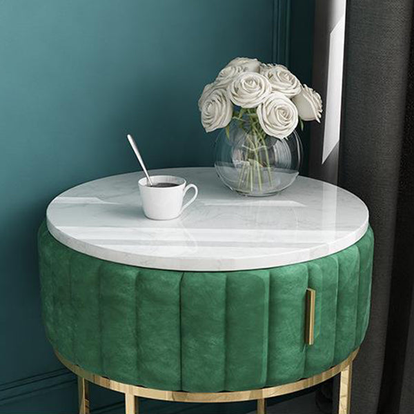 16"W X 20"H Modern Night Table Stone Accent Table Nightstand with 1-drawer Clearhalo 'Bedroom Furniture' 'furn' 'furn_night_stand' 'Furniture' 'night_stand' 'Nightstands' 6256630