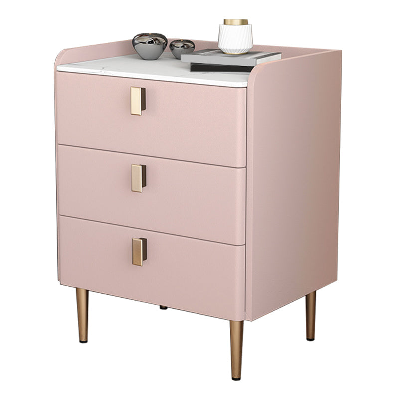 Comodini moderni da 20 "W 24,5" H comodino in pietra con 3-cassetti