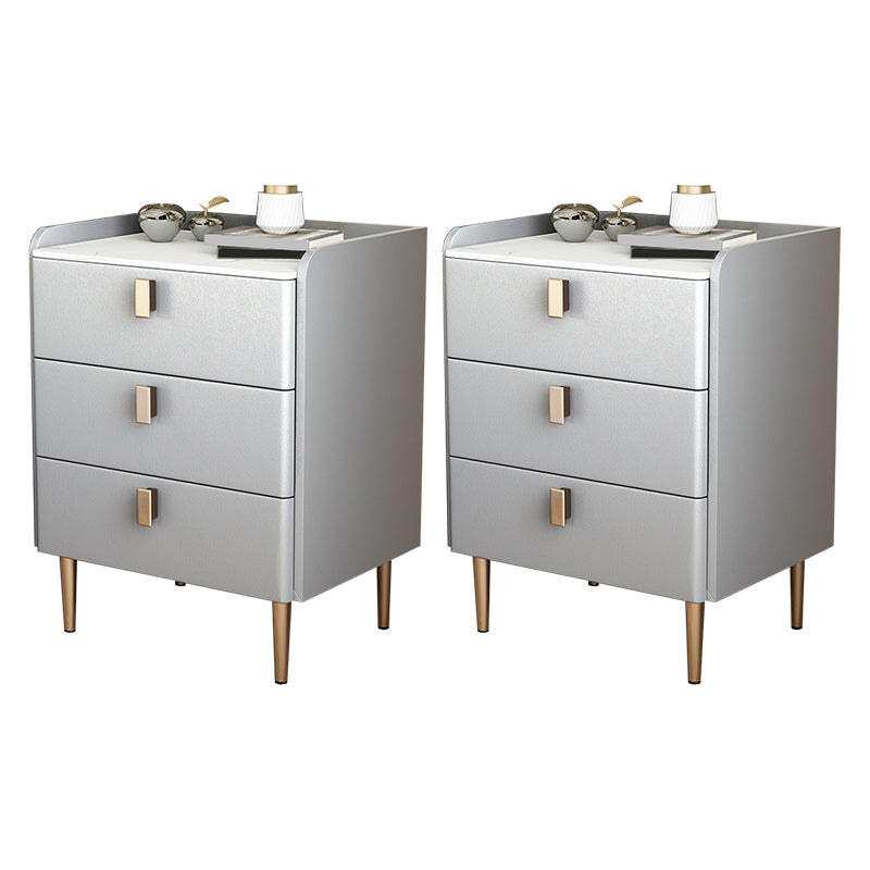 Comodini moderni da 20 "W 24,5" H comodino in pietra con 3-cassetti