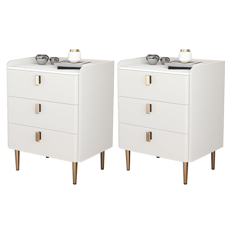 Comodini moderni da 20 "W 24,5" H comodino in pietra con 3-cassetti