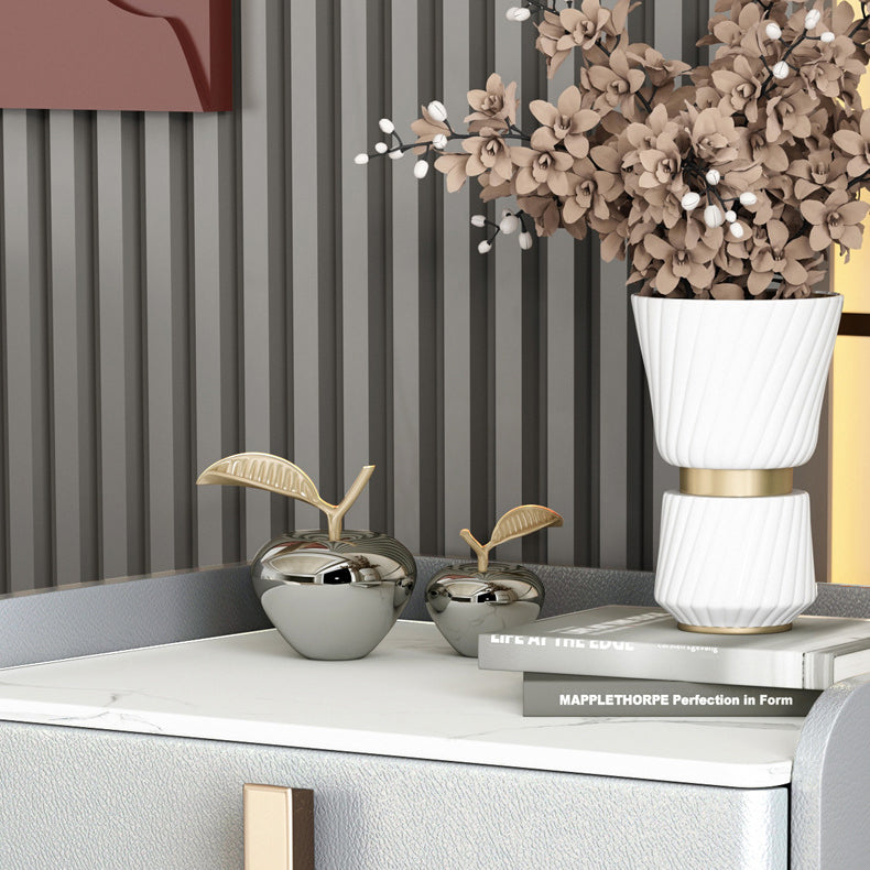 Comodini moderni da 20 "W 24,5" H comodino in pietra con 3-cassetti