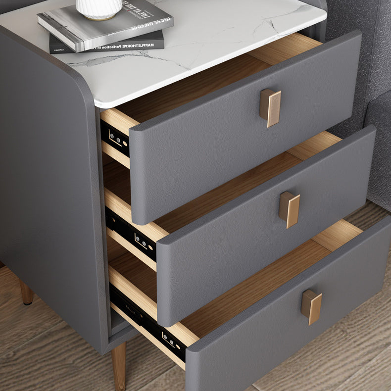 Comodini moderni da 20 "W 24,5" H comodino in pietra con 3-cassetti