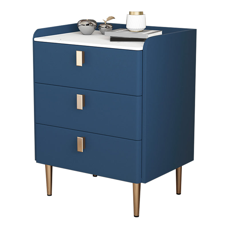 Comodini moderni da 20 "W 24,5" H comodino in pietra con 3-cassetti