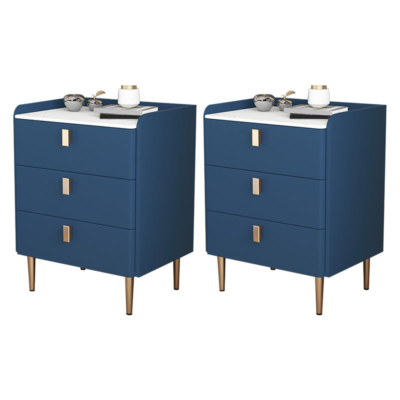 Comodini moderni da 20 "W 24,5" H comodino in pietra con 3-cassetti