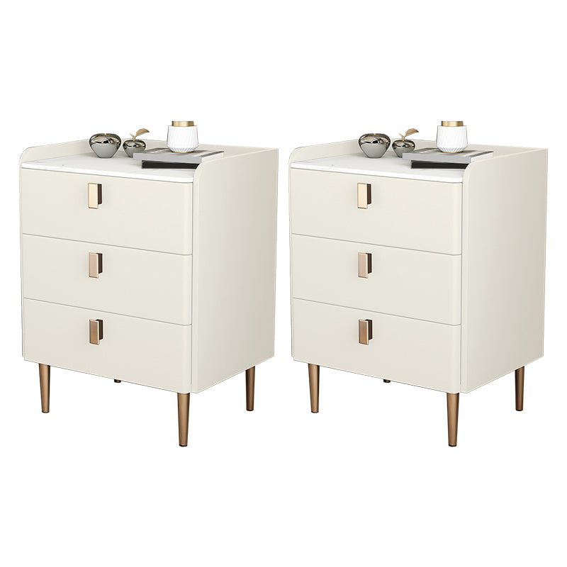 Comodini moderni da 20 "W 24,5" H comodino in pietra con 3-cassetti