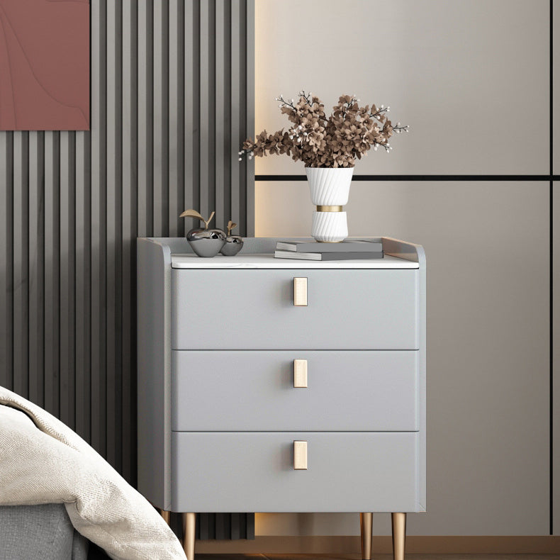 Comodini moderni da 20 "W 24,5" H comodino in pietra con 3-cassetti