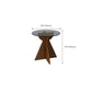Living Room End Table Contemporary Round Abstract Glass Side Table