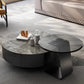 Tavolino da cocktail Glam Drum Slate con tavolino rotondo singolo con cassetto