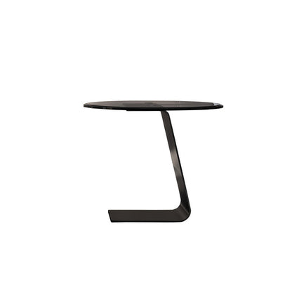 Tavolino da cocktail Glam Drum Slate con tavolino rotondo singolo con cassetto