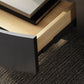 Tavolino da cocktail Glam Drum Slate con tavolino rotondo singolo con cassetto