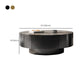 Tavolino da cocktail Glam Drum Slate con tavolino rotondo singolo con cassetto