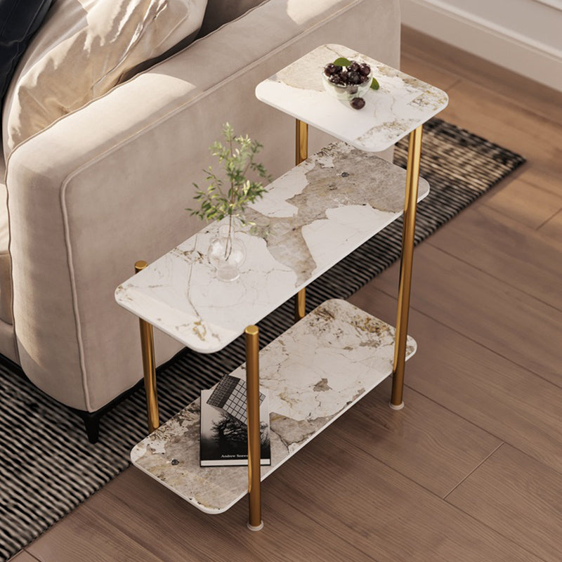 Contemporary Rectangular Side Table Slate Top 4 Legs End Table Clearhalo 'Coffee & Accent Tables' 'End & Side Tables' 'end_side_tables' 'furn' 'furn_end_side_tables' 'Furniture' 'Living Room Furniture' 6256845