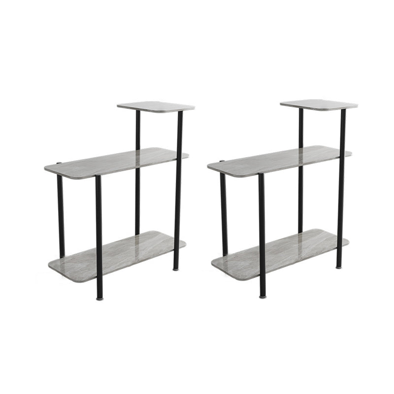 Contemporary Rectangular Side Table Slate Top 4 Legs End Table Gray 2 Clearhalo 'Coffee & Accent Tables' 'End & Side Tables' 'end_side_tables' 'furn' 'furn_end_side_tables' 'Furniture' 'Living Room Furniture' 6256853