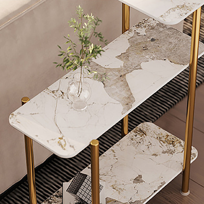 Contemporary Rectangular Side Table Slate Top 4 Legs End Table Clearhalo 'Coffee & Accent Tables' 'End & Side Tables' 'end_side_tables' 'furn' 'furn_end_side_tables' 'Furniture' 'Living Room Furniture' 6256855