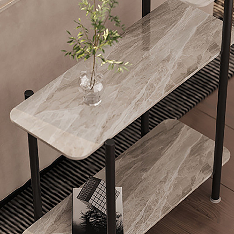 Contemporary Rectangular Side Table Slate Top 4 Legs End Table Clearhalo 'Coffee & Accent Tables' 'End & Side Tables' 'end_side_tables' 'furn' 'furn_end_side_tables' 'Furniture' 'Living Room Furniture' 6256857