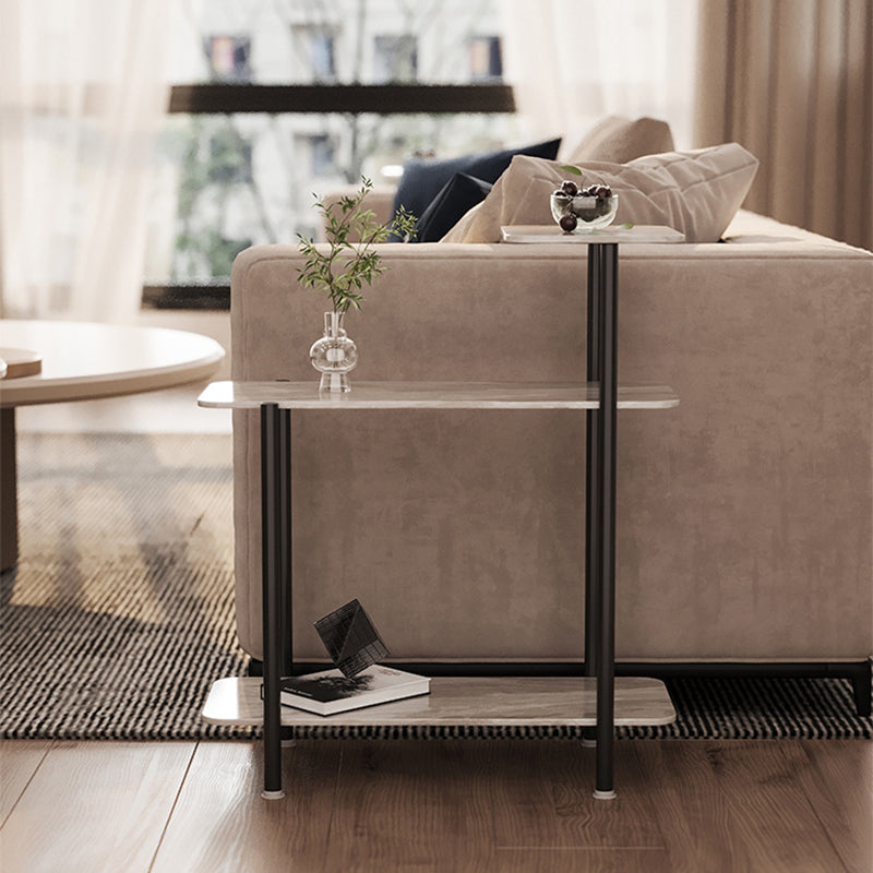 Contemporary Rectangular Side Table Slate Top 4 Legs End Table Clearhalo 'Coffee & Accent Tables' 'End & Side Tables' 'end_side_tables' 'furn' 'furn_end_side_tables' 'Furniture' 'Living Room Furniture' 6256859