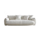 Modern 28.74" H Wool Recessed Arm Sofa in White for Living Room