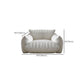 Modern 28.74" H Wool Recessed Arm Sofa in White for Living Room