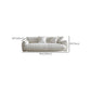 Modern 28.74" H Wool Recessed Arm Sofa in White for Living Room