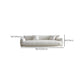 Modern 28.74" H Wool Recessed Arm Sofa in White for Living Room