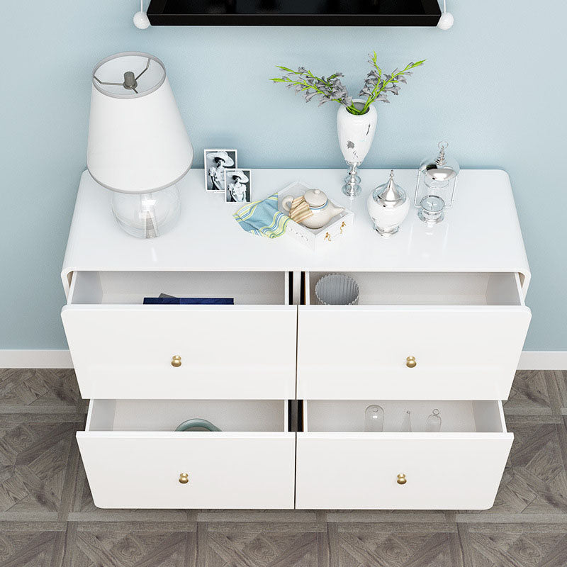 Wood 4 - Drawer Accent Chest Modern 34.6-Inch High Simple Storage Chest