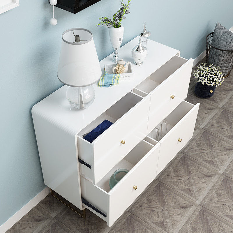 Wood 4 - Drawer Accent Chest Modern 34.6-Inch High Simple Storage Chest