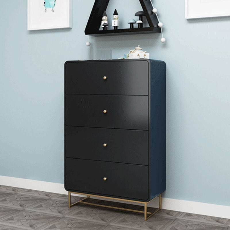 Wood 4 - Drawer Accent Chest Modern 34.6-Inch High Simple Storage Chest