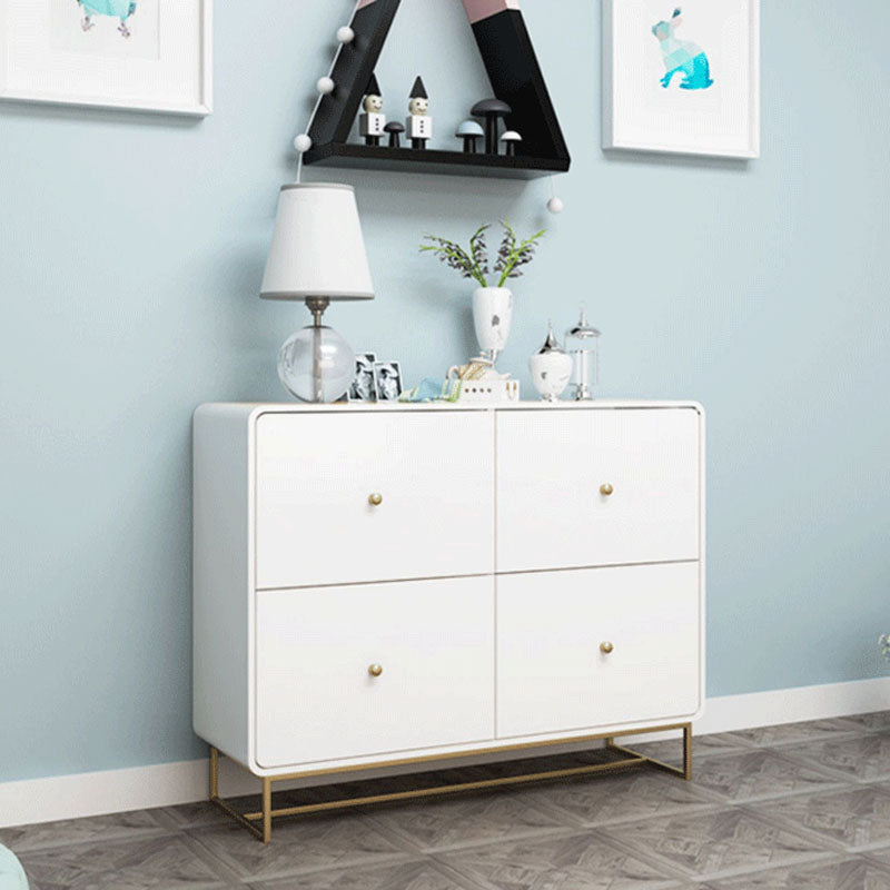 Wood 4 - Drawer Accent Chest Modern 34.6-Inch High Simple Storage Chest