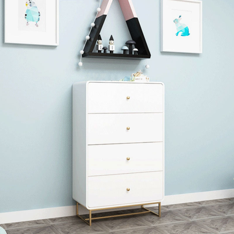 Wood 4 - Drawer Accent Chest Modern 34.6-Inch High Simple Storage Chest Clearhalo 'Cabinets & Chests' 'cabinets_chests' 'furn' 'furn_cabinets_chests' 'Furniture' 'Living Room Furniture' 6256926